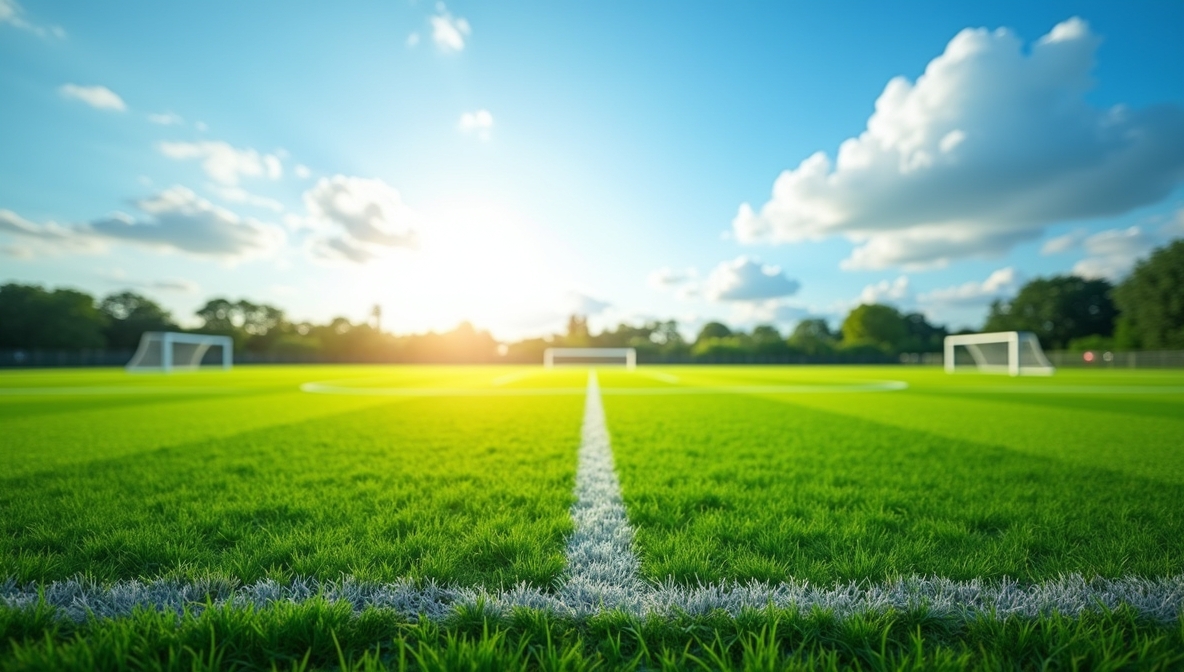 Professional sports lawn field