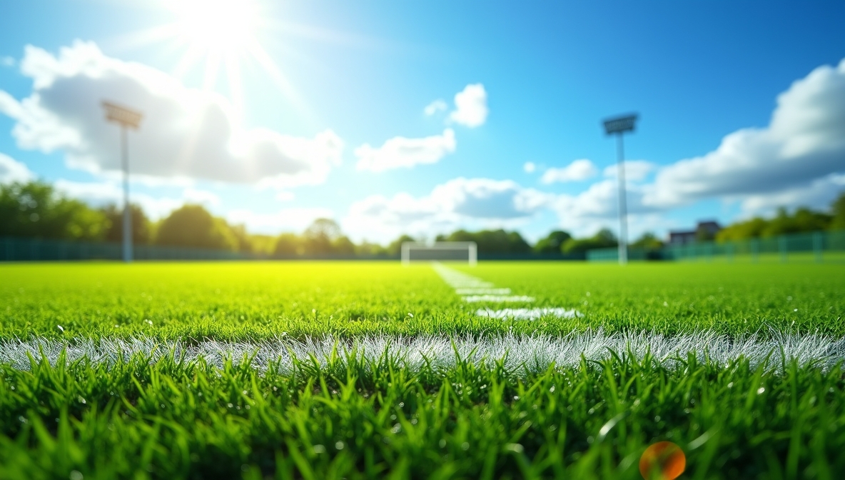 Professional sports lawn field