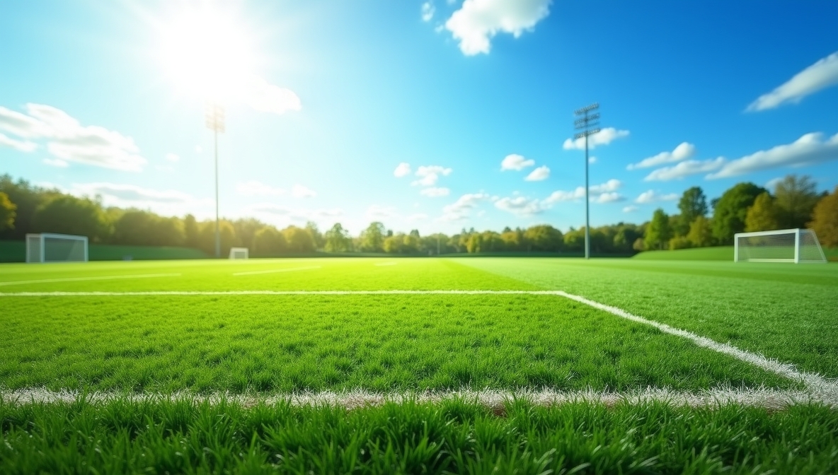 Professional sports lawn field